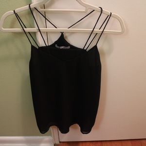 NAKED ZEBRA WOMEN'S HALLIE CAMI TOP BLACK S